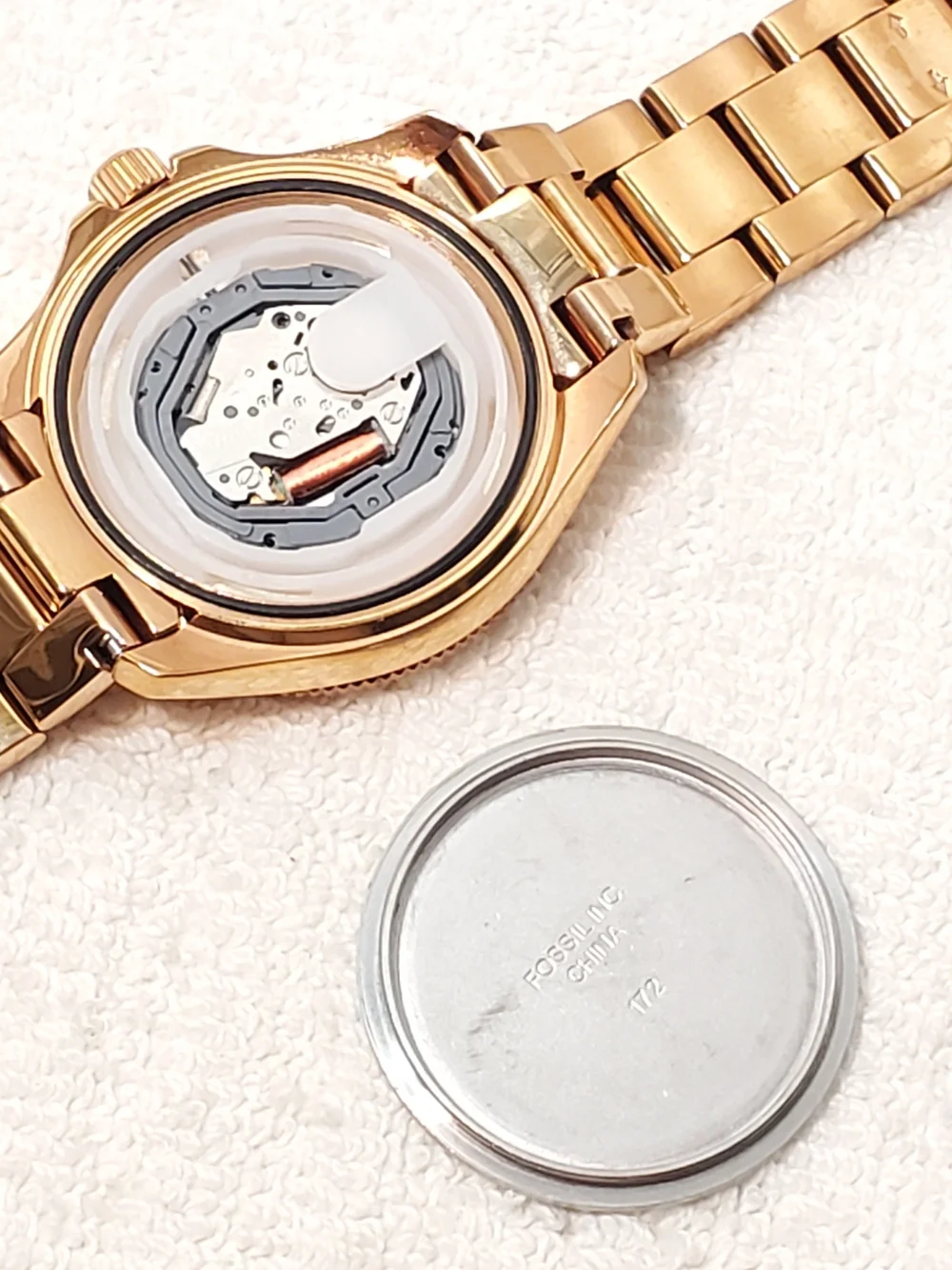 Fossil Cecile Women's Rose Gold Tone Day Date Quartz Watch Roman Numerals - Picture 9 of 10
